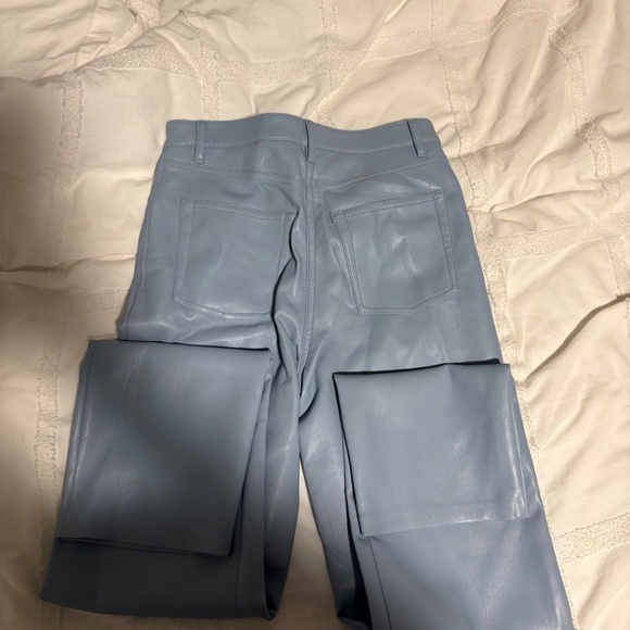 Wilfred Vegan Leather Pants — Icy Blue (Size 2, Worn a Few Times) - Picture 2 of 3